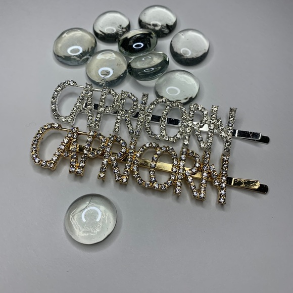 Cute Bling Zodiac Sign Hair Clips/ Pins - Picture 1 of 3